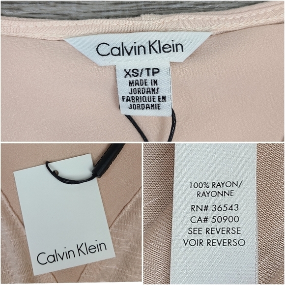 CALVIN Klein Peach Ruched Sides Camisole XS - Picture 13 of 16